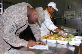 Army dining facility supplies